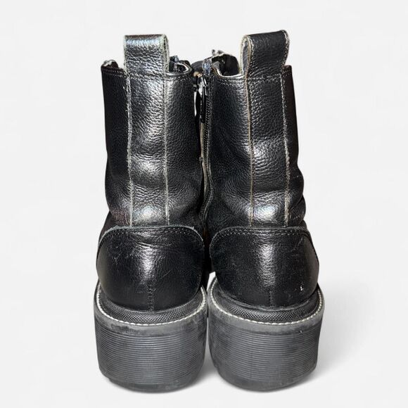 River Island Women's Black Laced and Zipper Combat Boots - Picture 4 of 7